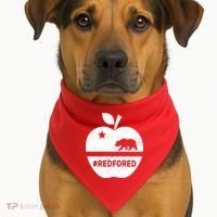 Red For Ed California Apple USA-Made Doggie Bandana thumb 1