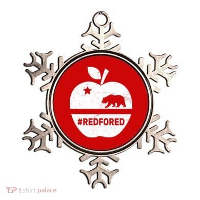 Red For Ed California Apple Ornament
