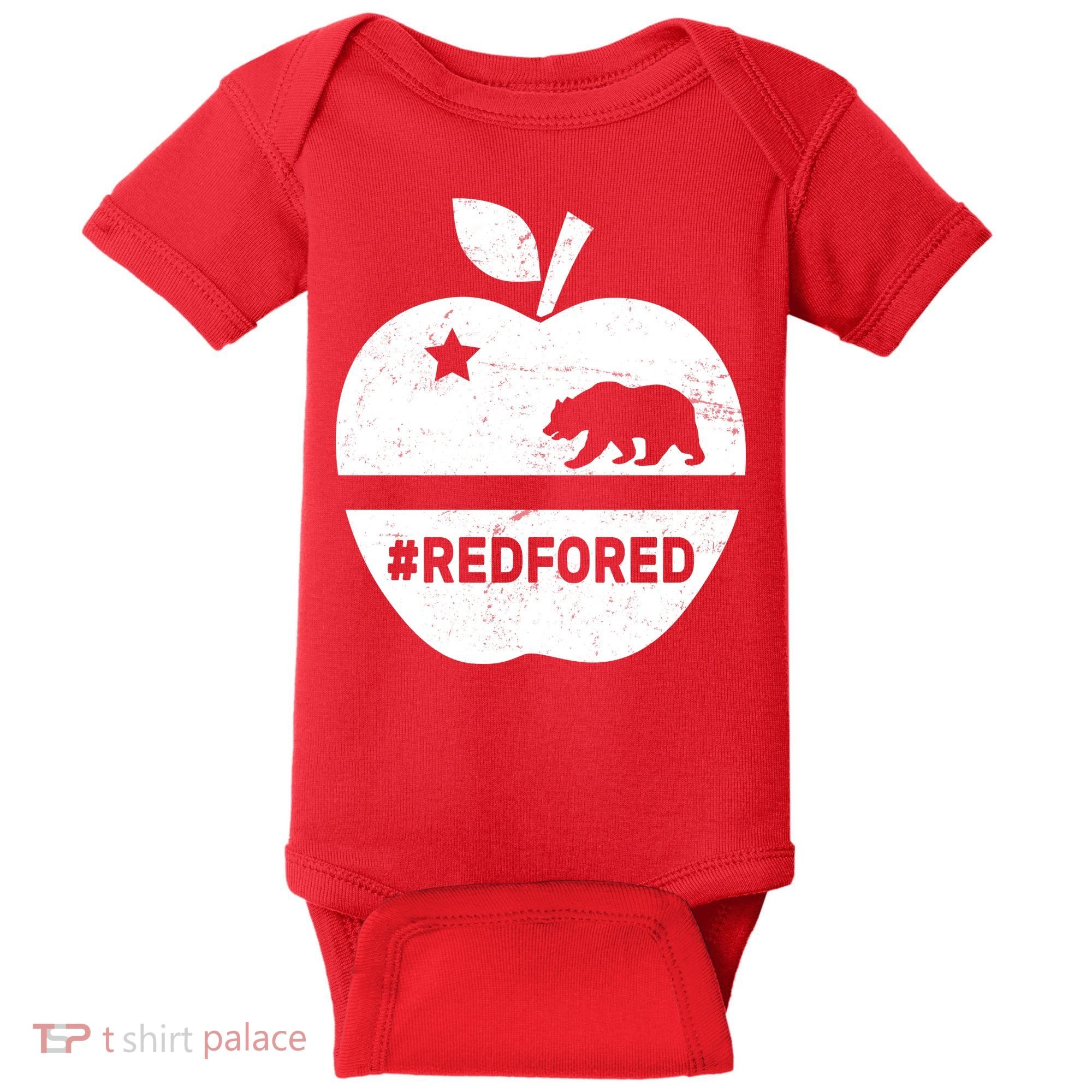 Red For Ed California Apple Baby Bodysuit