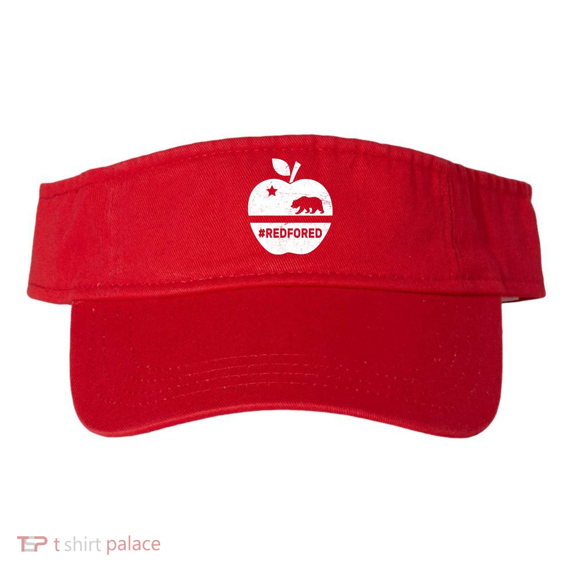 Red For Ed California Apple Visor