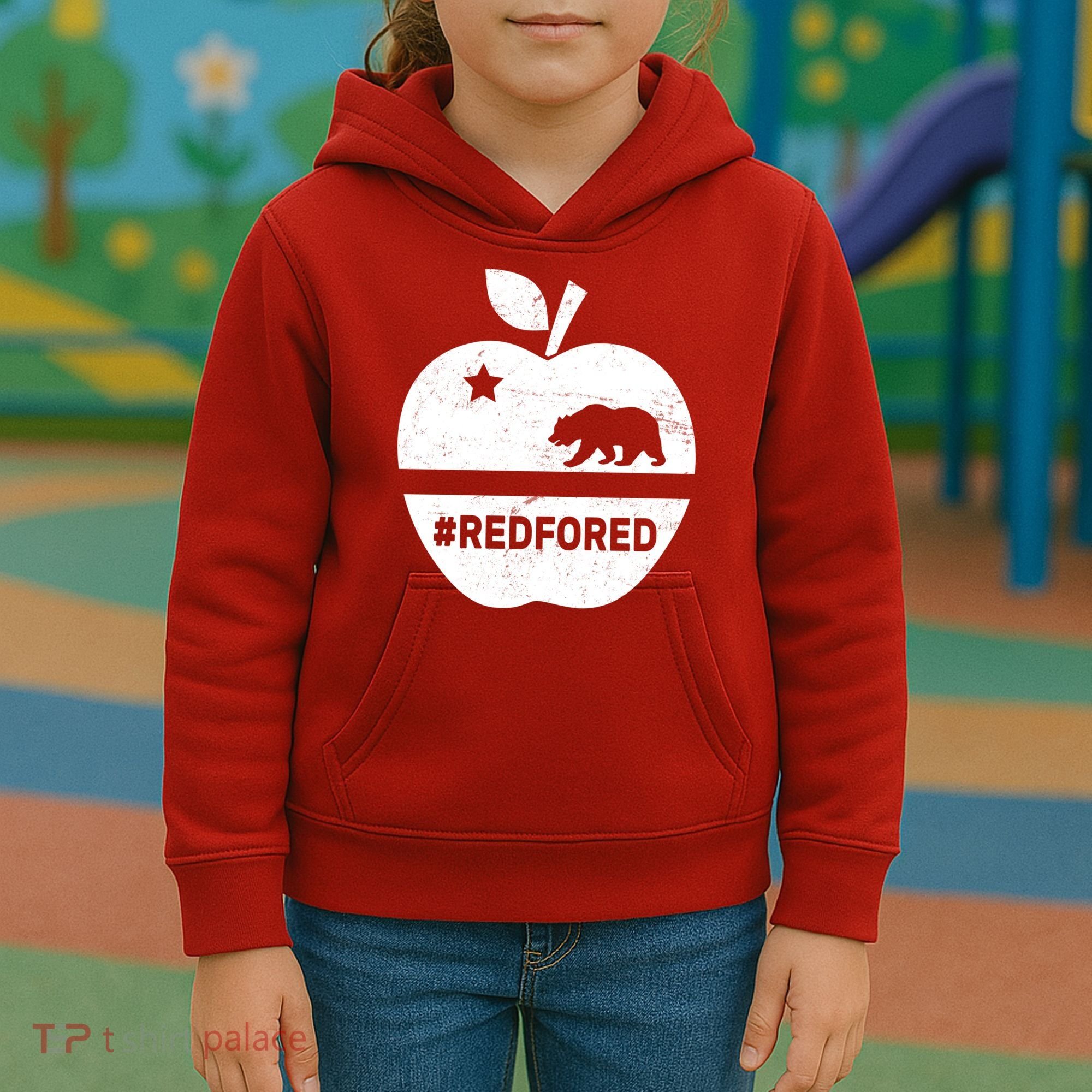 Red For Ed California Apple Kids Hoodie