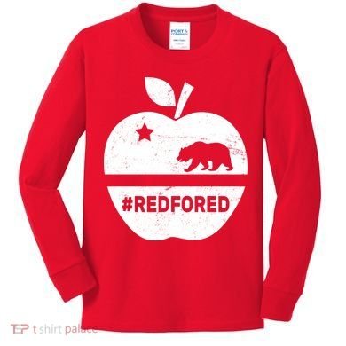 Red For Ed California Apple Kids Long Sleeve Shirt