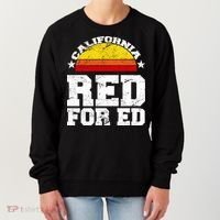 Red For Ed California Sunset Disstressed Women's Sweatshirt thumb 0