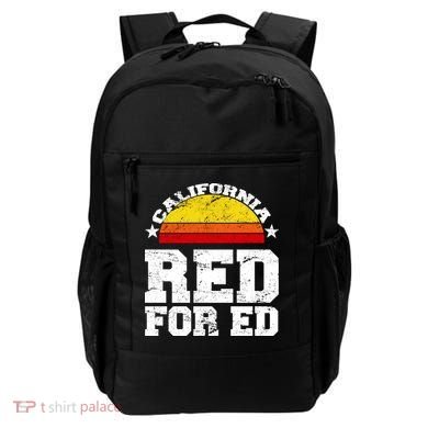 Red For Ed California Sunset Disstressed Backpack