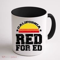Red For Ed California Sunset Disstressed Coffee Mug thumb 1