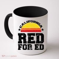 Red For Ed California Sunset Disstressed Coffee Mug thumb 0