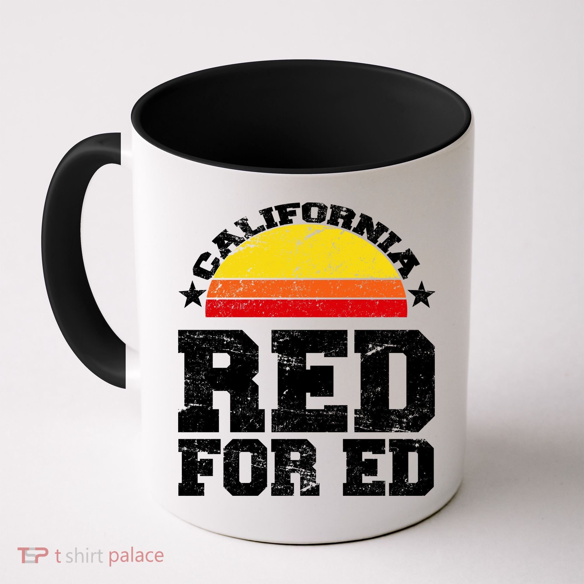 Red For Ed California Sunset Disstressed Coffee Mug