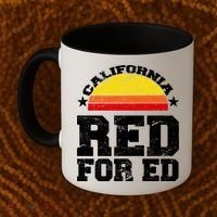 Red For Ed California Sunset Disstressed Coffee Mug thumb 2