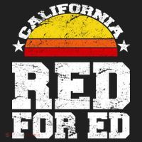 Red For Ed California Sunset Disstressed Beanie thumb 2