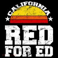 Red For Ed California Sunset Disstressed Women's Hoodie thumb 2