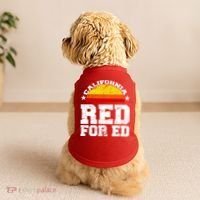 Red For Ed California Sunset Disstressed Doggie Tank thumb 2