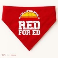 Red For Ed California Sunset Disstressed USA-Made Doggie Bandana thumb 0