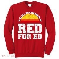 Red For Ed California Sunset Disstressed Sweatshirt thumb 0
