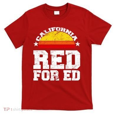 Red For Ed California Sunset Disstressed T-Shirt