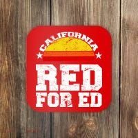 Red For Ed California Sunset Disstressed Coaster thumb 0