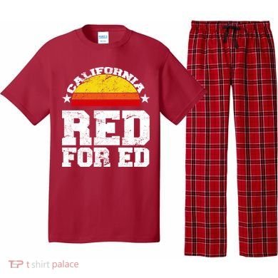 Red For Ed California Sunset Disstressed Pajama Set