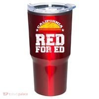 Red For Ed California Sunset Disstressed Tumbler thumb 0