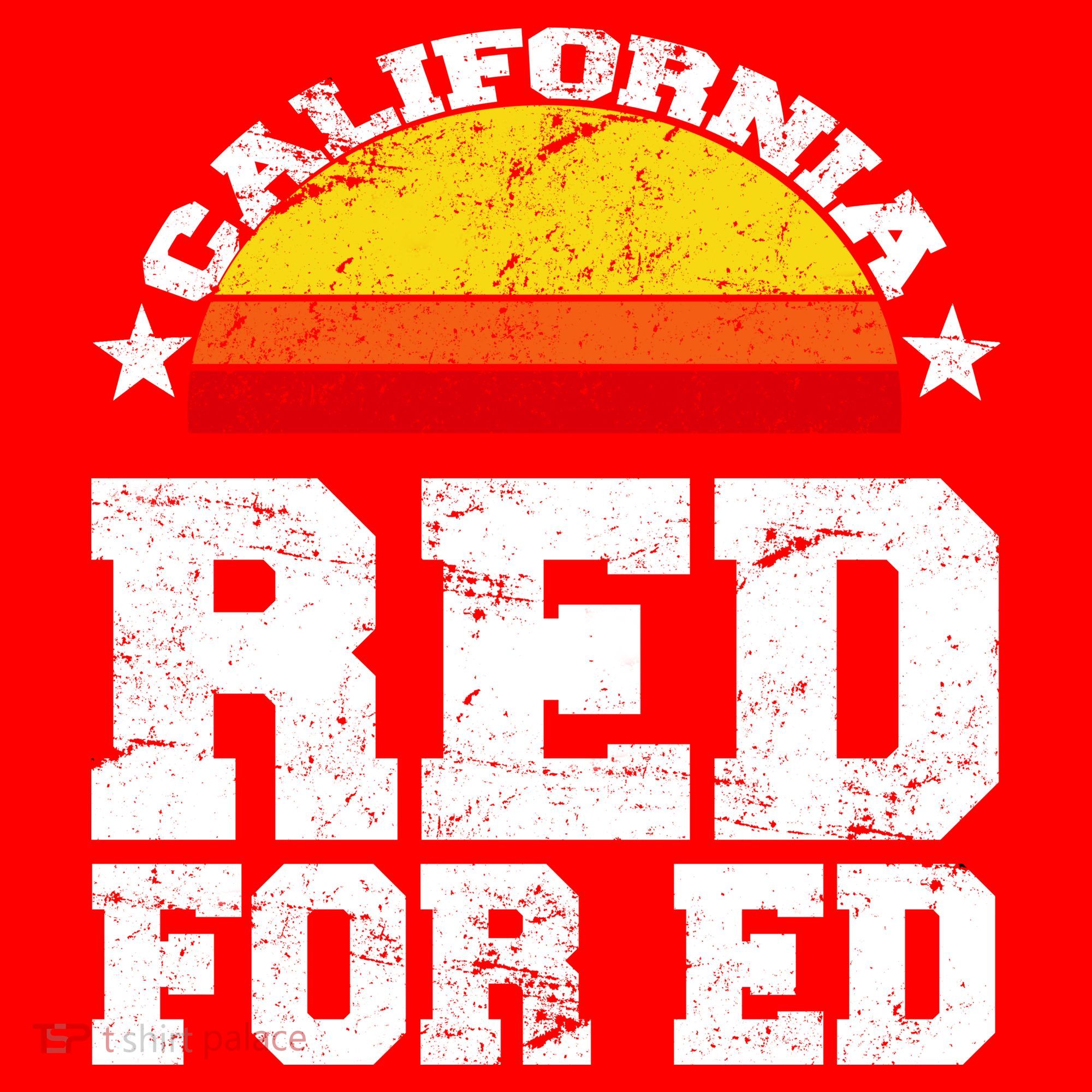 Red For Ed California Sunset Disstressed Mousepad