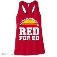 Red For Ed California Sunset Disstressed Women's Tank Top thumb 0