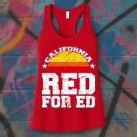 Red For Ed California Sunset Disstressed Women's Tank Top thumb 3