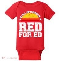 Red For Ed California Sunset Disstressed Baby Bodysuit thumb 0