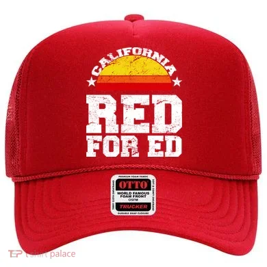 Red For Ed California Sunset Disstressed Hat