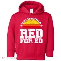 Red For Ed California Sunset Disstressed Toddler Hoodie thumb 0