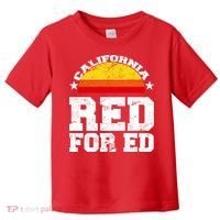 Red For Ed California Sunset Disstressed Toddler T-Shirt thumb 0