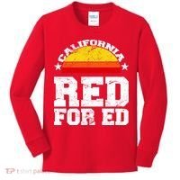 Red For Ed California Sunset Disstressed Kids Long Sleeve Shirt thumb 0