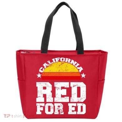 Red For Ed California Sunset Disstressed Tote Bag