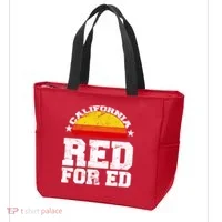 Red For Ed California Sunset Disstressed Tote Bag thumb 3
