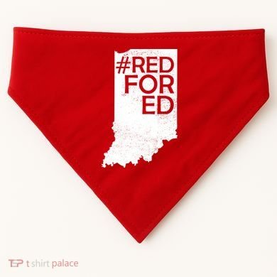 Red For Ed Indiana USA-Made Doggie Bandana