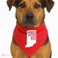 Red For Ed Indiana USA-Made Doggie Bandana thumb 1