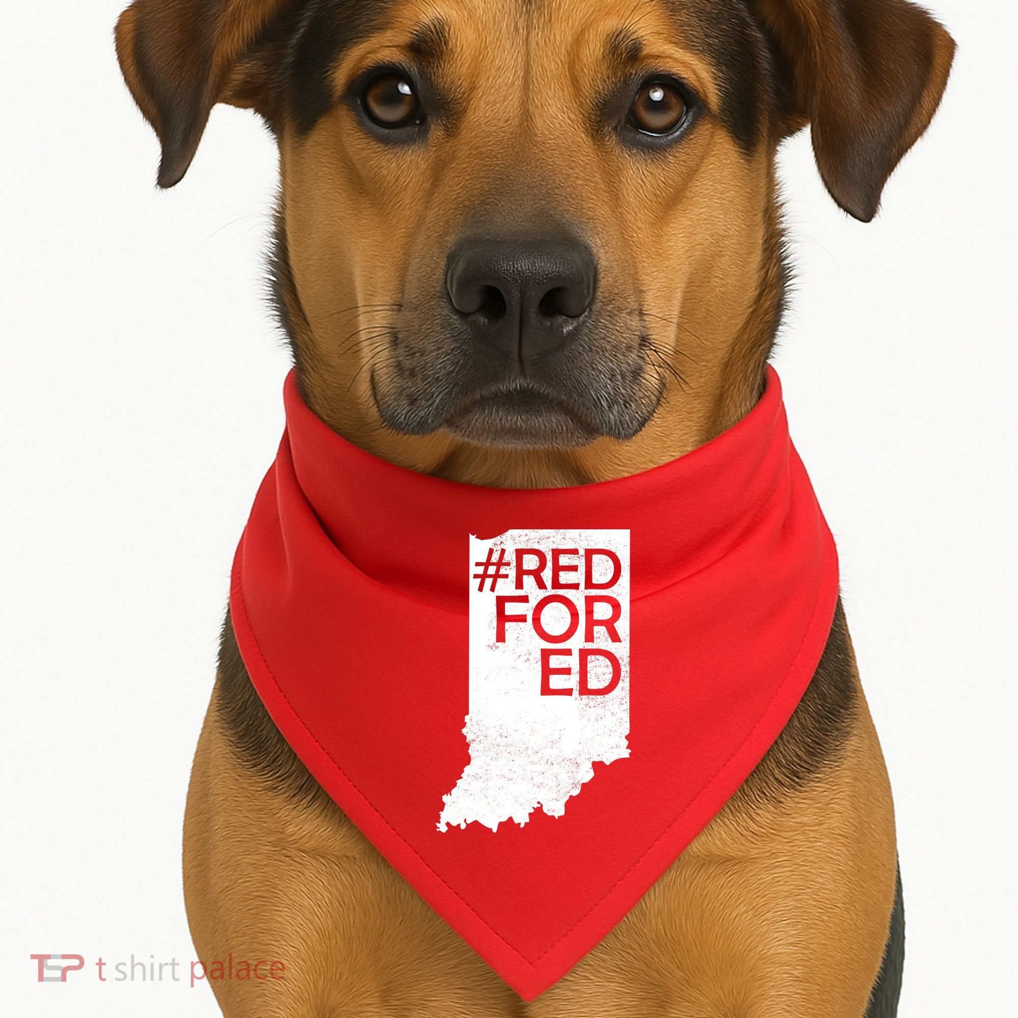 Red For Ed Indiana USA-Made Doggie Bandana