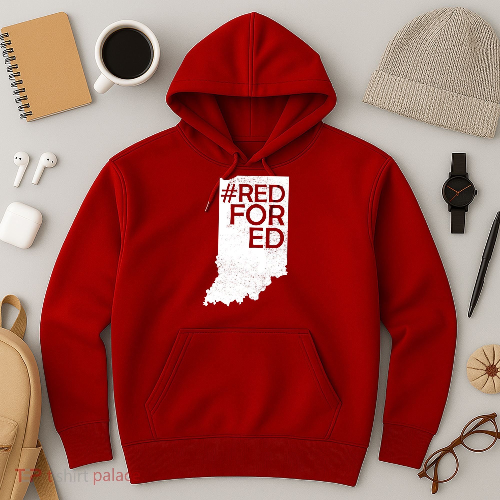 Red For Ed Indiana Hoodie