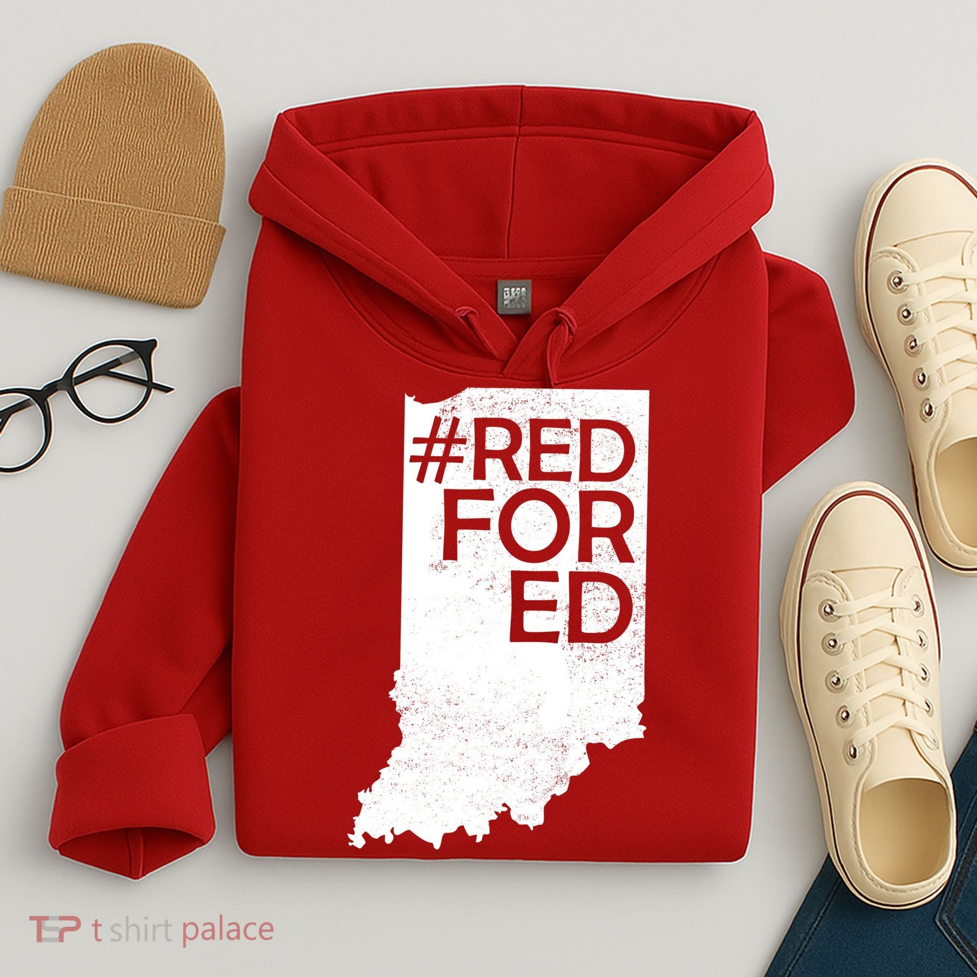 Red For Ed Indiana Hoodie