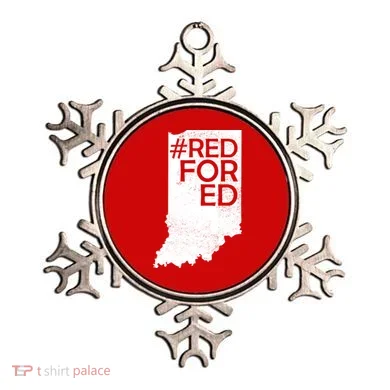 Red For Ed Indiana Ornament