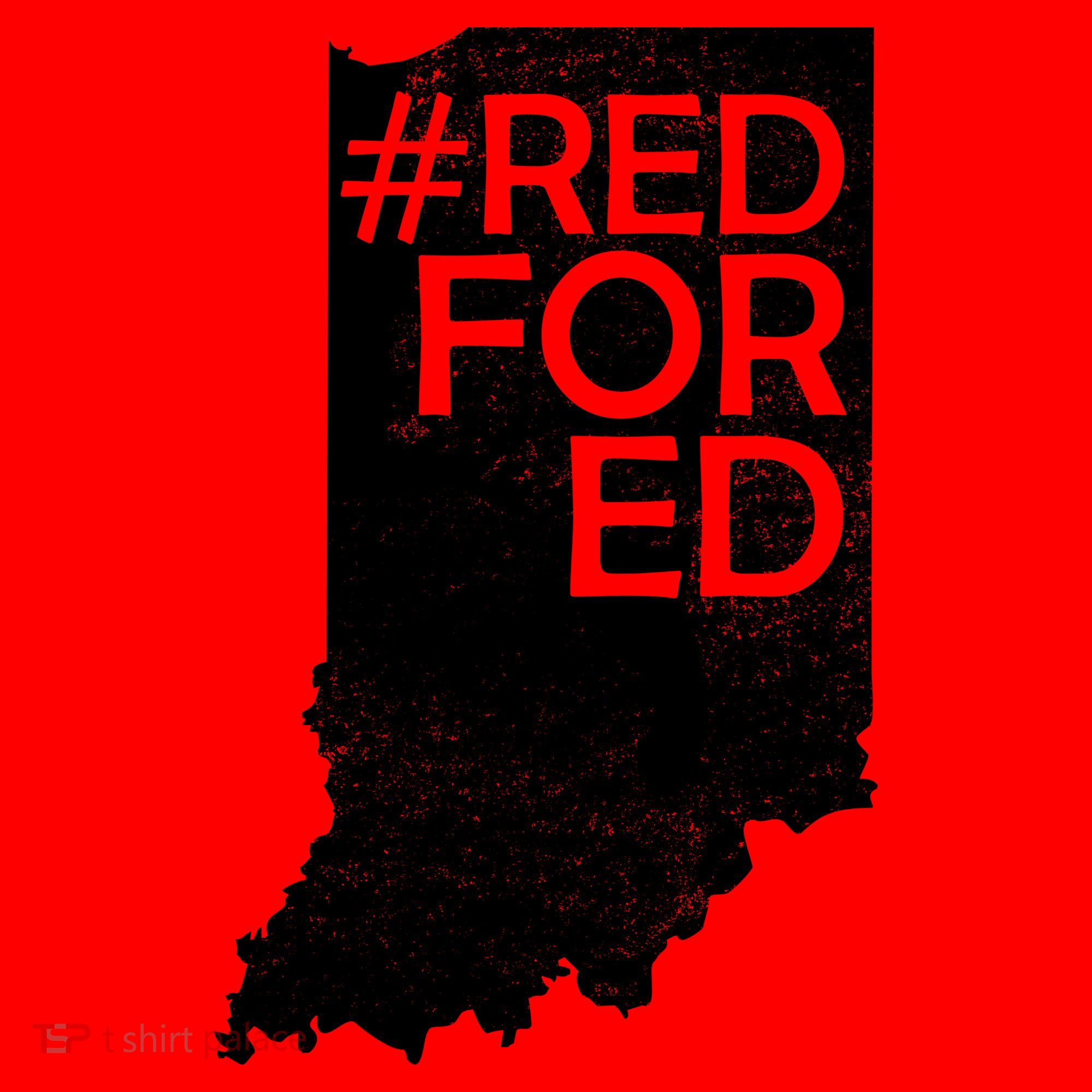 Red For Ed Indiana Santa Hat