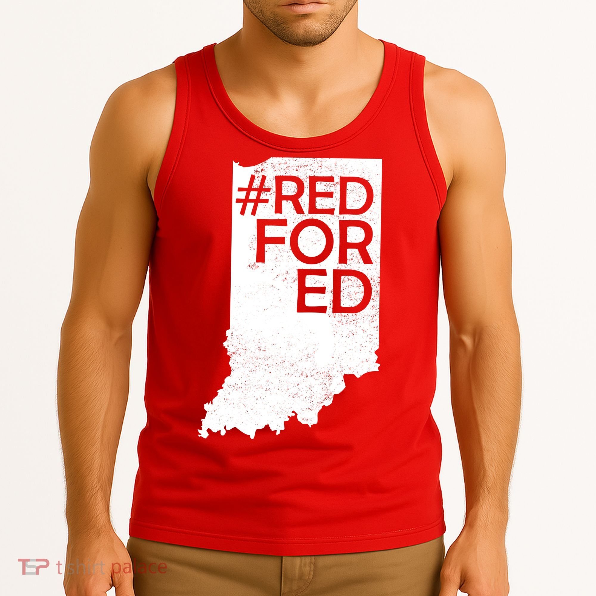 Red For Ed Indiana Tank Top