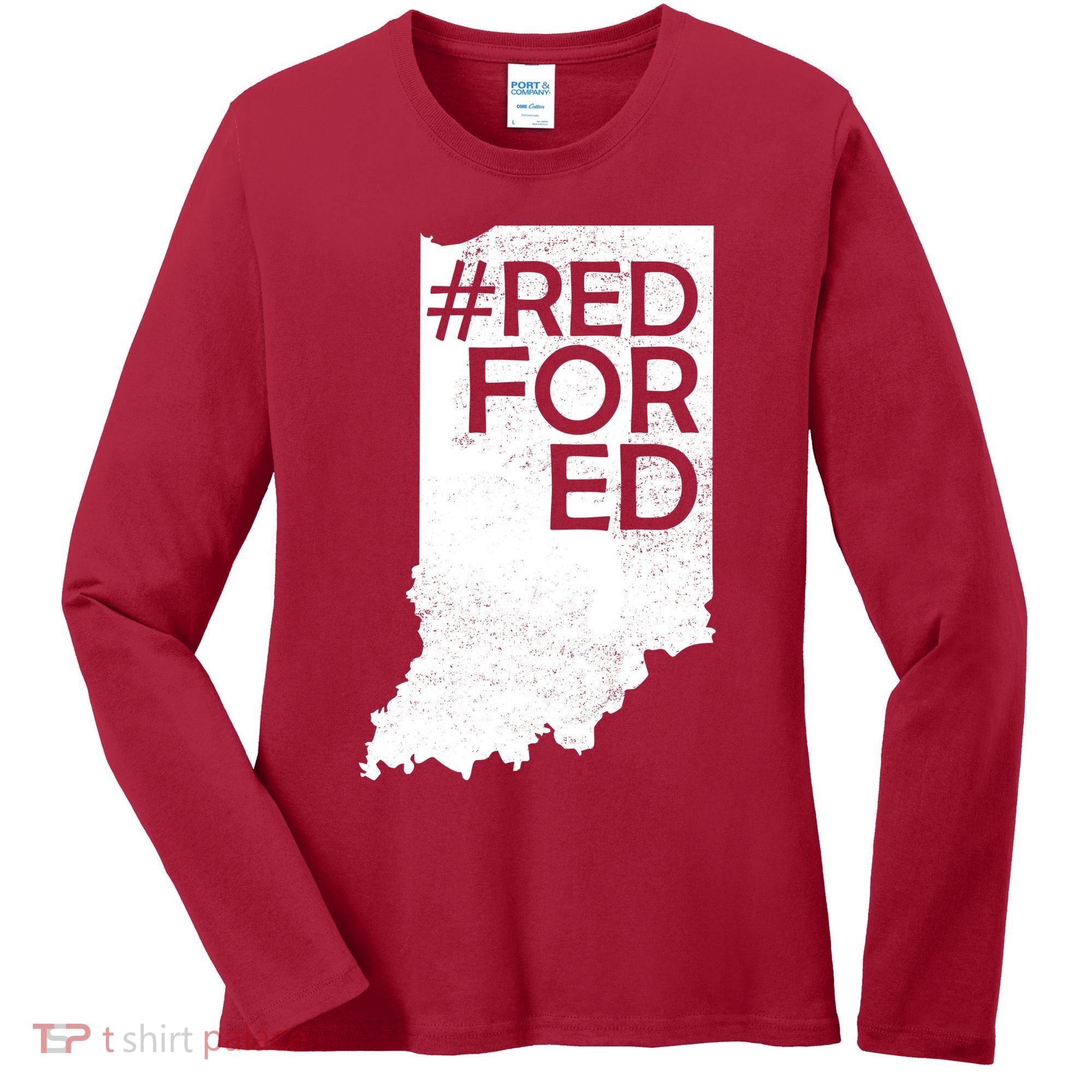 Red For Ed Indiana Women's Long Sleeve Shirt