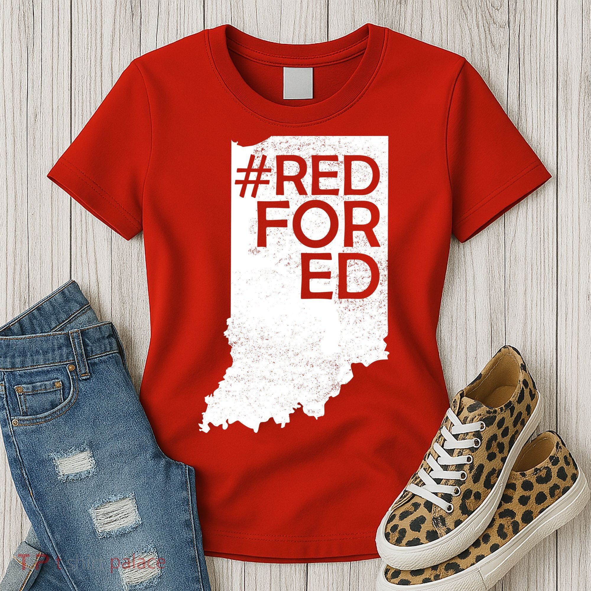 Red For Ed Indiana Women's T-Shirt