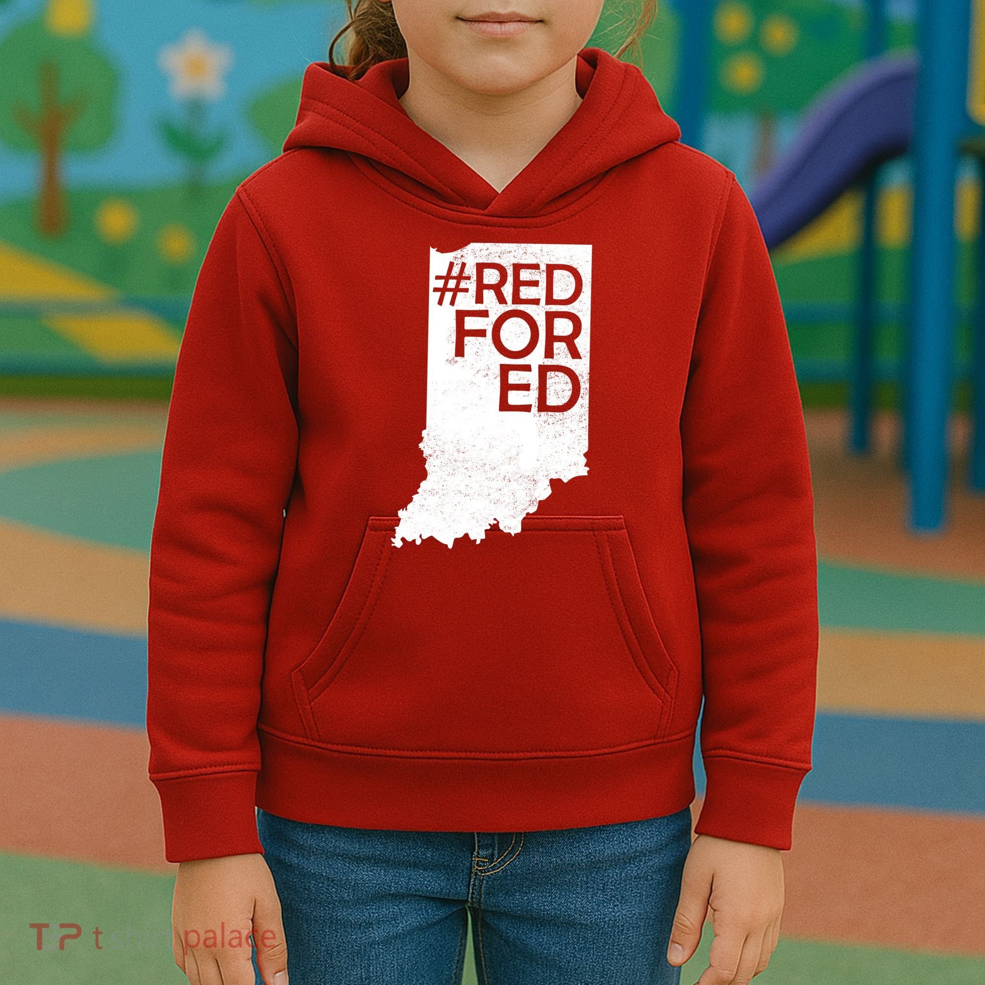 Red For Ed Indiana Kids Hoodie