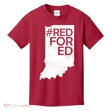 Red For Ed Indiana Kids T-Shirt