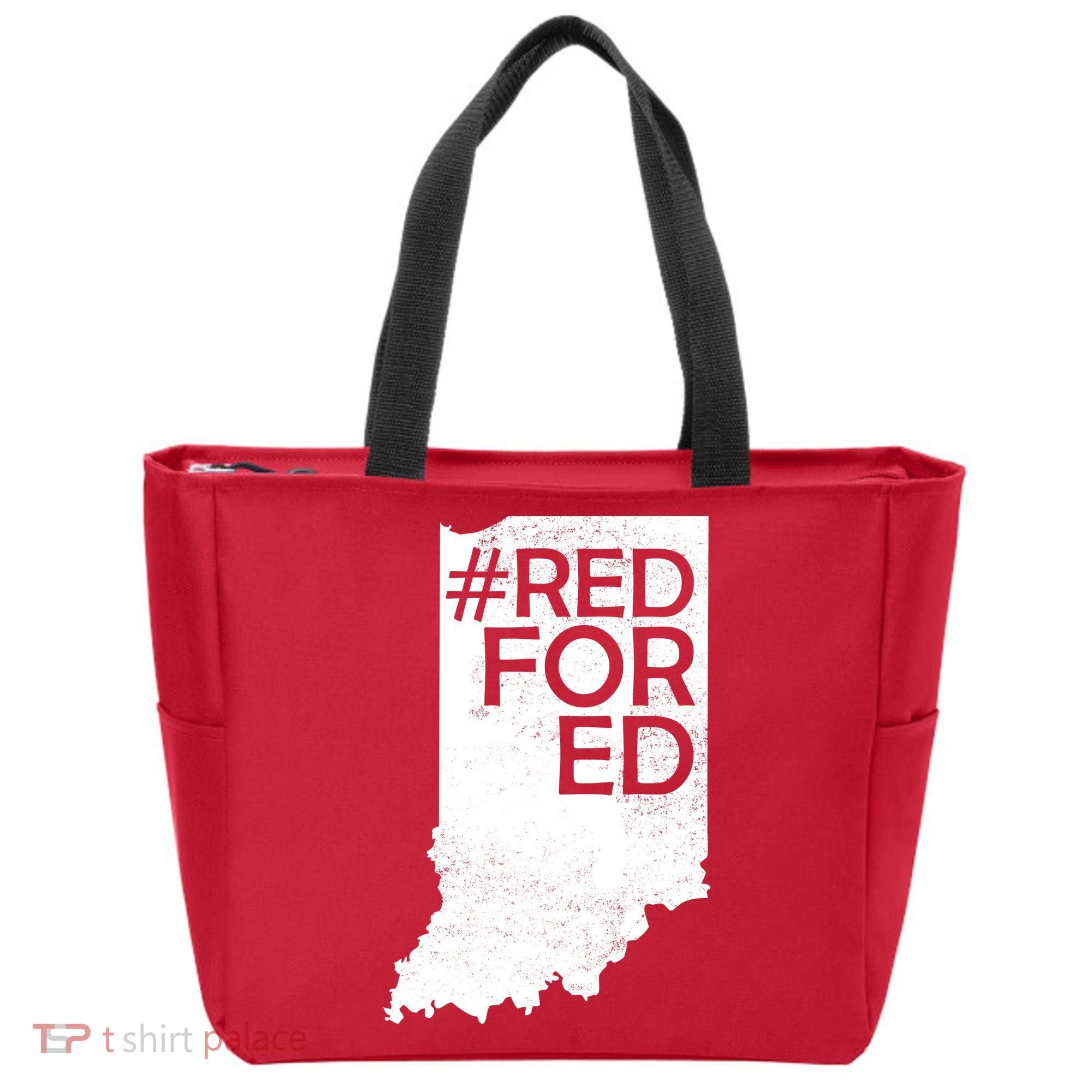 Red For Ed Indiana Tote Bag