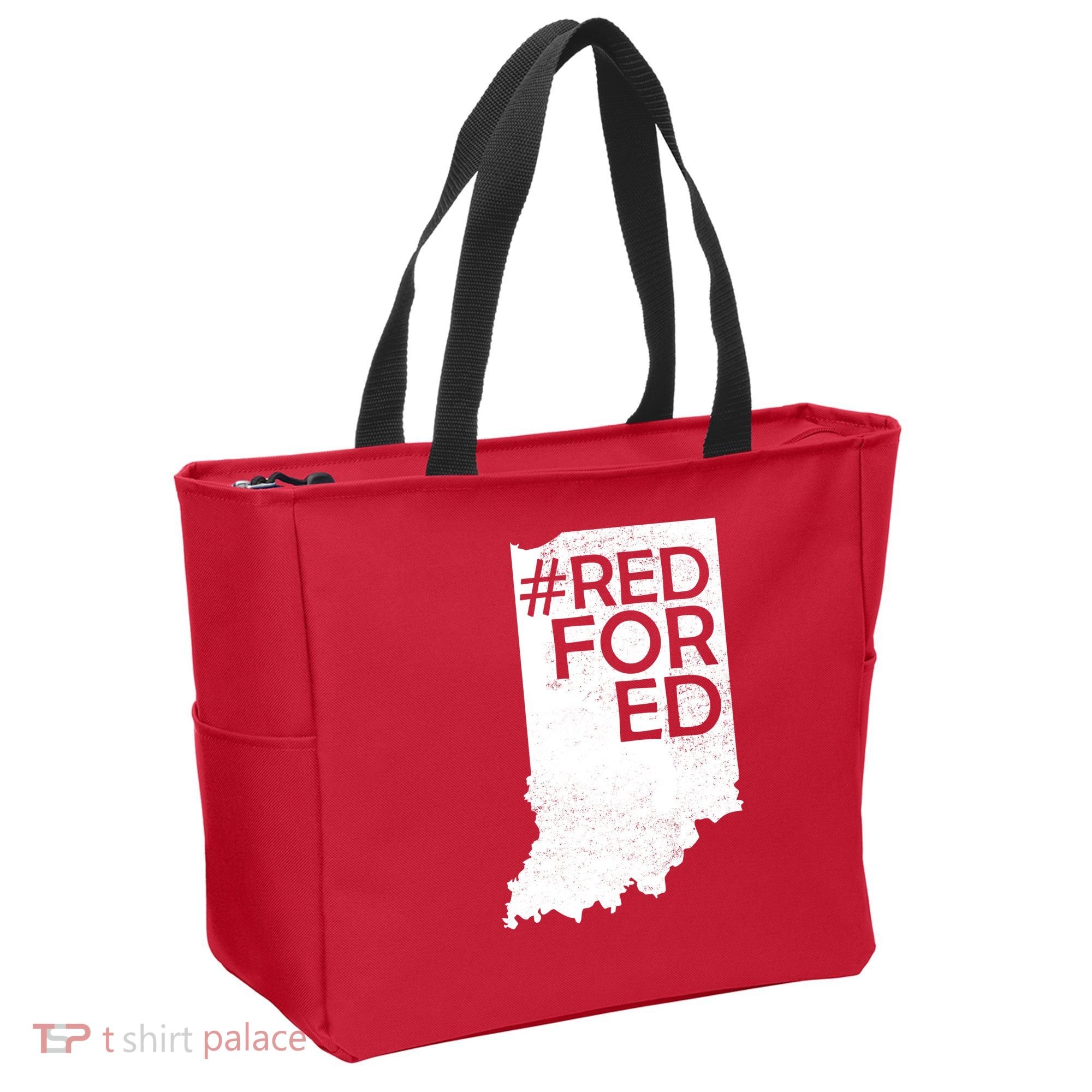 Red For Ed Indiana Tote Bag