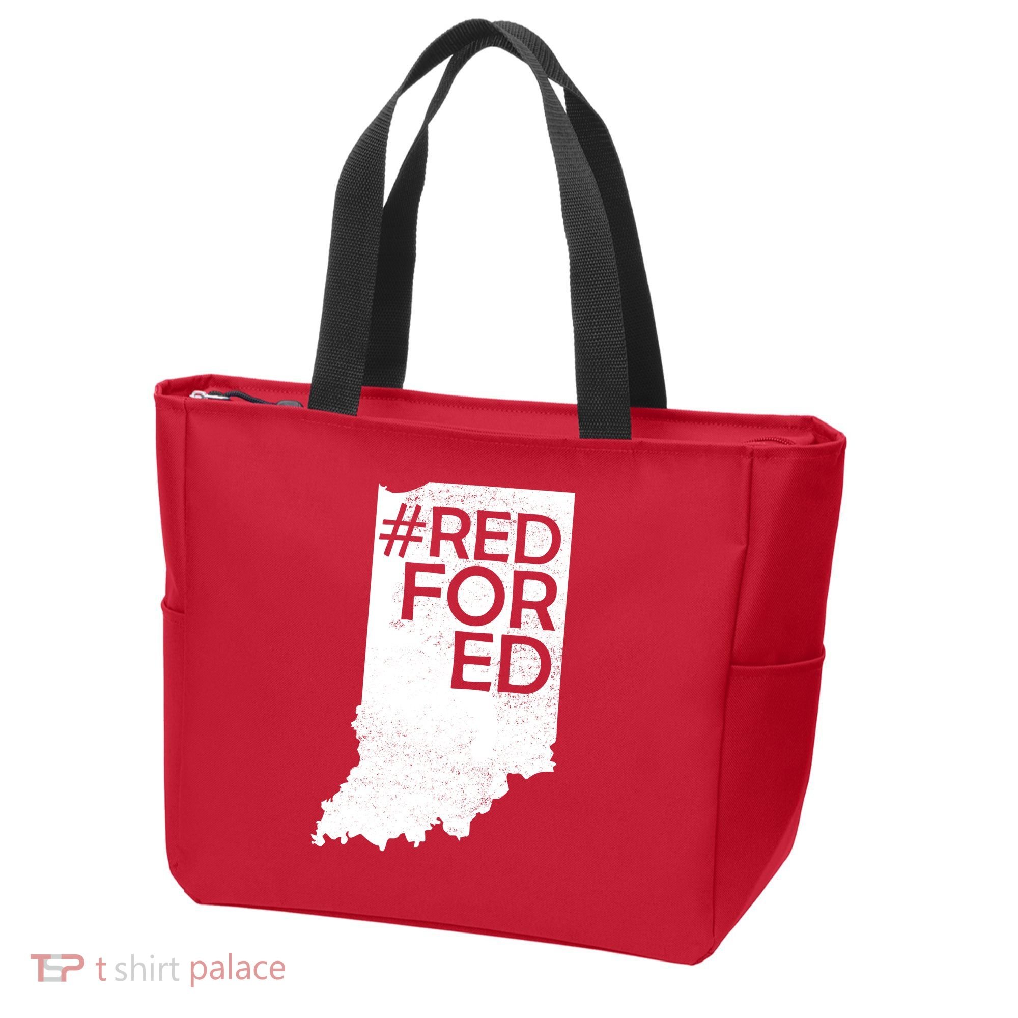 Red For Ed Indiana Tote Bag