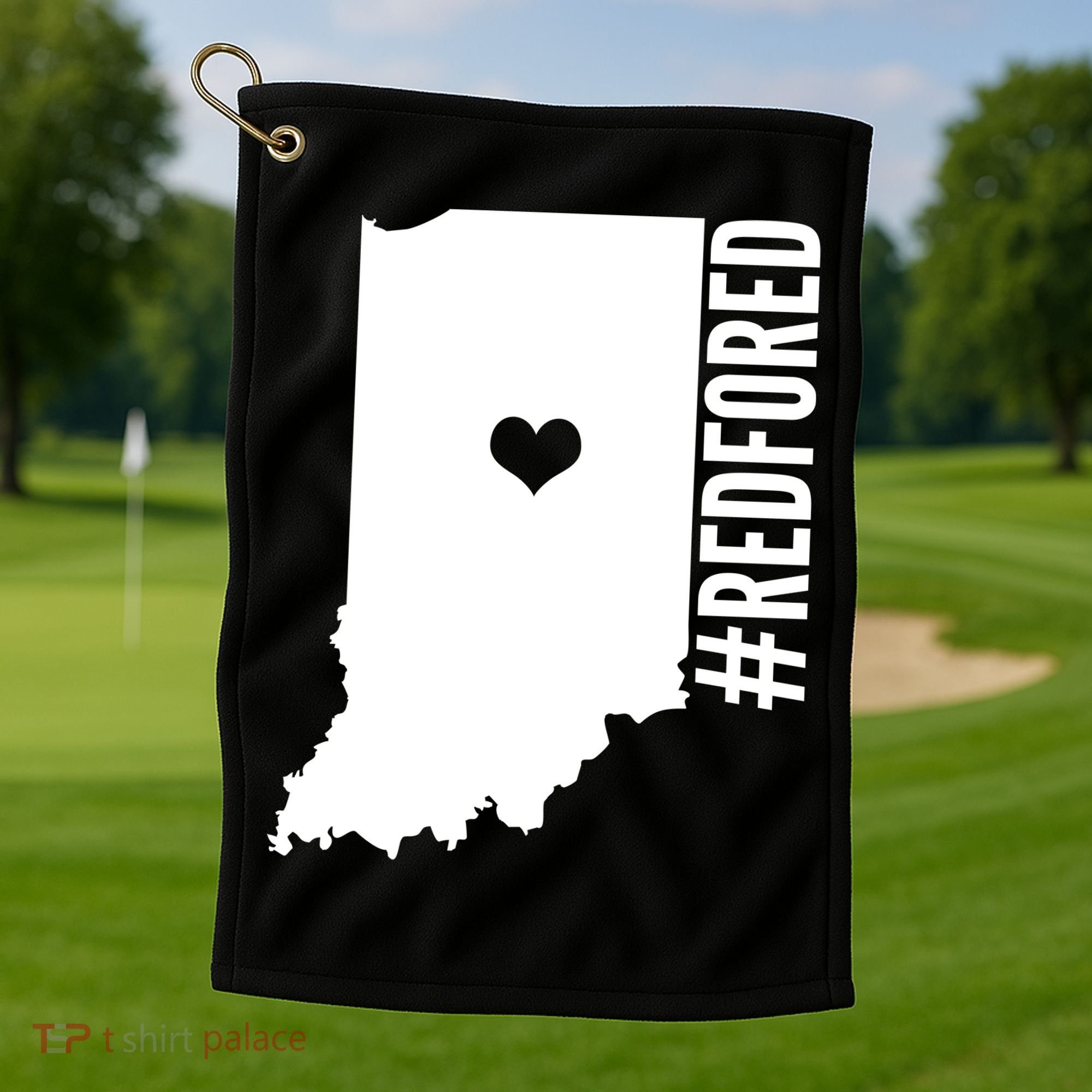 RED For ED Indiana Education Golf Towel