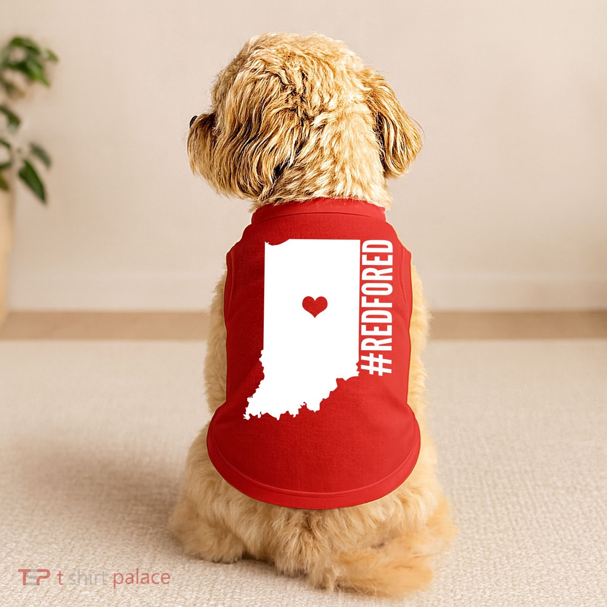 RED For ED Indiana Education Doggie Tank