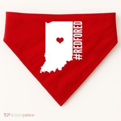 RED For ED Indiana Education USA-Made Doggie Bandana