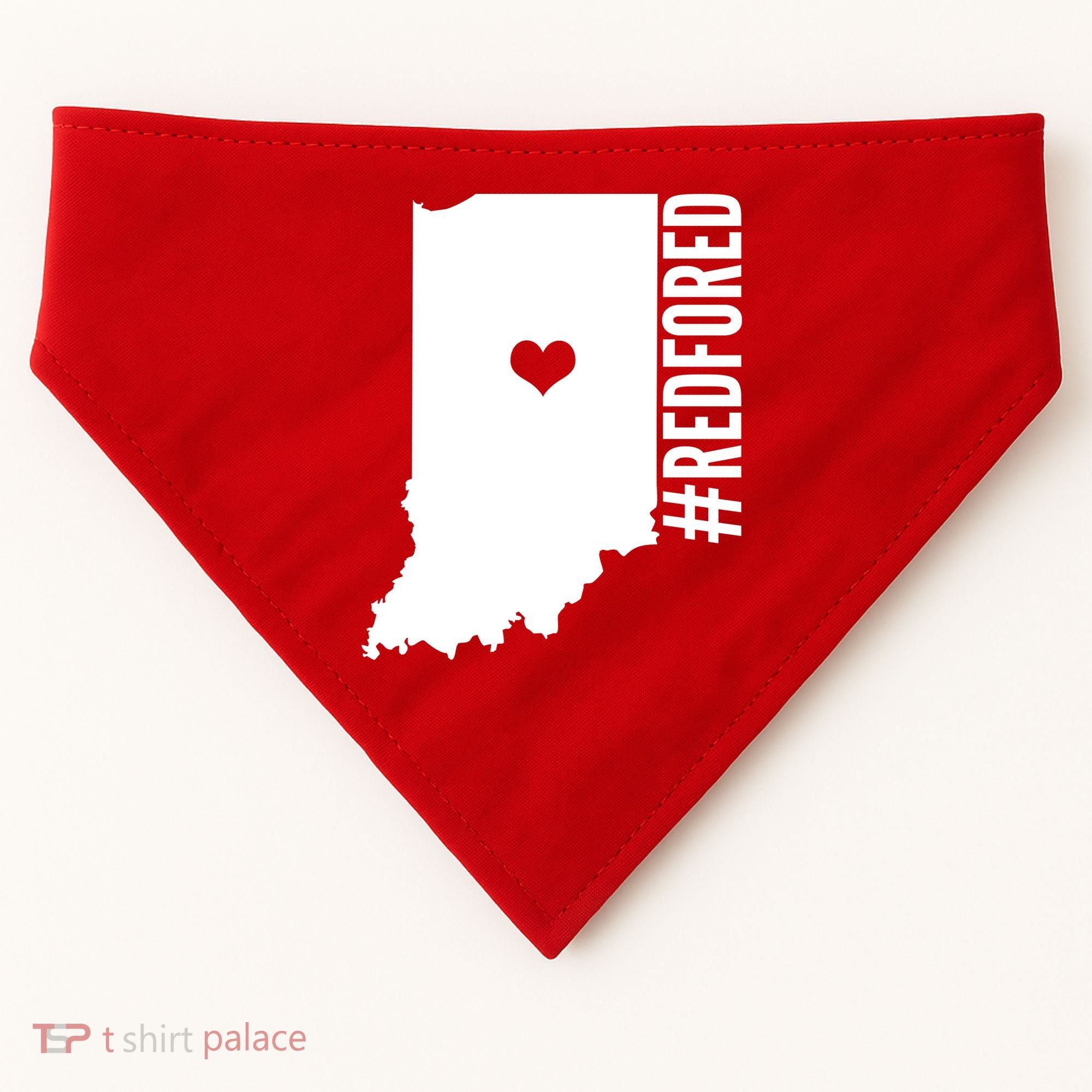 RED For ED Indiana Education USA-Made Doggie Bandana